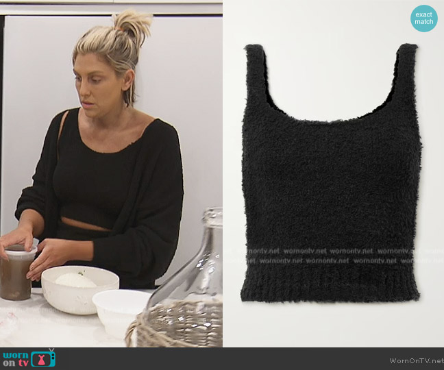 Skims Cozy Knit boucle tank - Onyx worn by Gina Kirschenheiter on The Real Housewives of Orange County