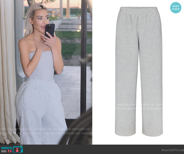 Skims Fleece Pants worn by Kim Kardashian (Kim Kardashian) on The Kardashians