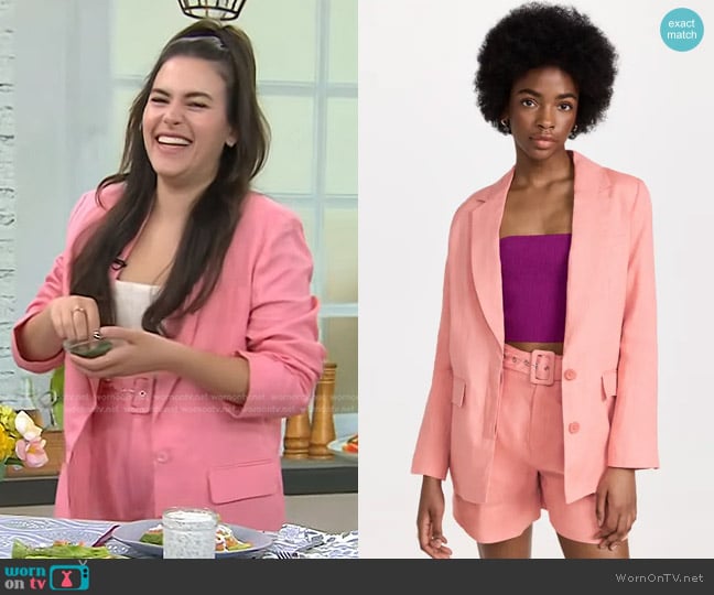 Staud Maxwell Blazer worn by Elena Besser on Today