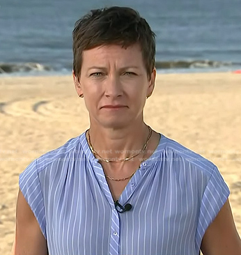 Stephanie’s blue striped top on Today