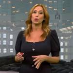 Stephanie Abrams’s navy button front dress on CBS Mornings