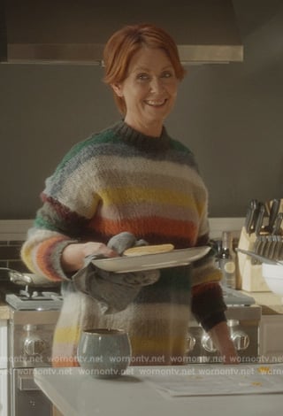 Miranda’s striped sweater on And Just Like That