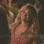 Taylor’s check strapless top and pants on The Summer I Turned Pretty