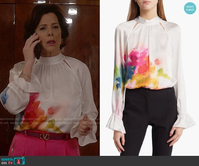 Ted Baker Kattiyia Blouse worn by Margaret Wright (Marcia Gay Harden) on So Help Me Todd