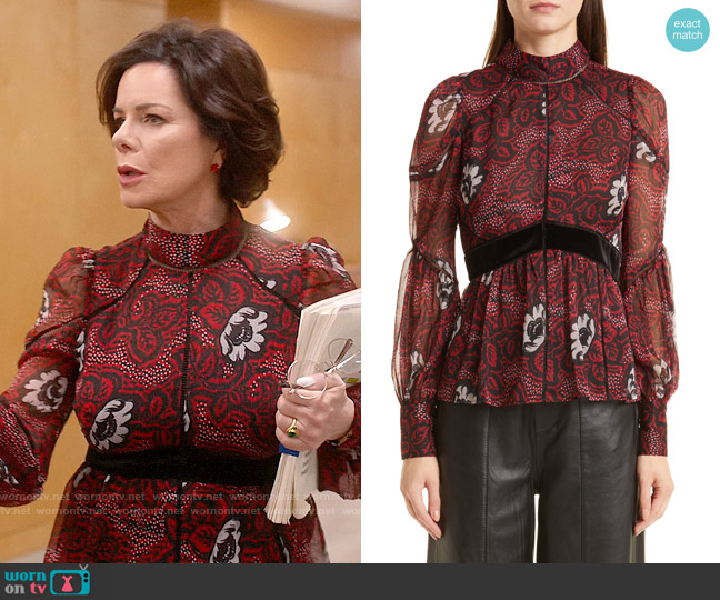 Ted Baker Alexxei Top worn by Margaret Wright (Marcia Gay Harden) on So Help Me Todd