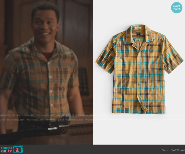 Todd Snyder Ikat Madras Camp Collar Shirt worn by (Karl Walcott) on Riverdale