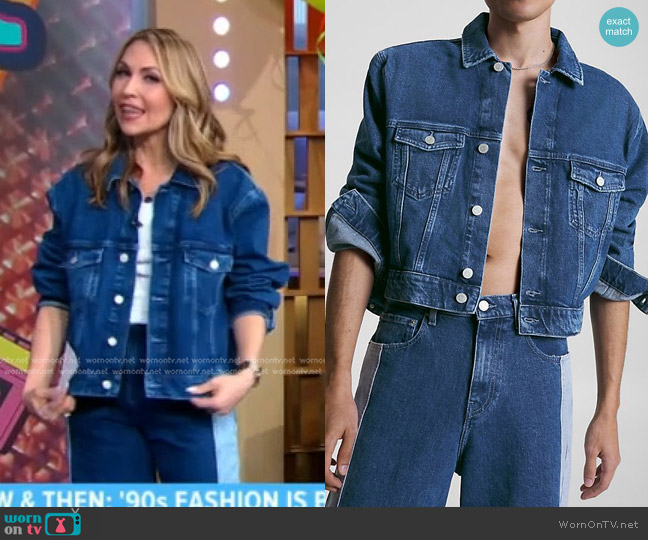 Tommy Hilfiger Tommy Collection Cropped Denim Jacket worn by Lori Bergamotto on Good Morning America