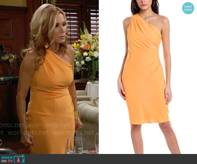 Trina Turk Poem Dress in Sherbet worn by Lauren Fenmore (Tracey Bregman) on The Young and the Restless