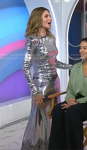 Trinny Woodall’s sequin top and skirt on Today