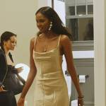 Ubah’s gold cowl neck slip dress on The Real Housewives of New York City