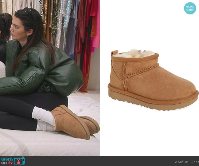 Ugg Classic Ultra Mini Water Resistant Boot worn by Kendall Jenner (Kendall Jenner) on The Kardashians