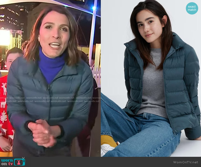 Uniqlo Ultra Light Down Jacket in Dark Green worn by Molly Hunter on Today