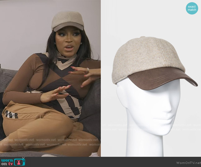 Universal Thread Felt and Vegan Leather Cap worn by Drew Sidora on The Real Housewives of Atlanta