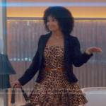 Venetia’s leopard print dress on Glamorous
