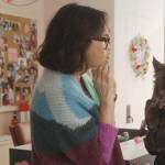 Vet’s colorblock cardigan on And Just Like That
