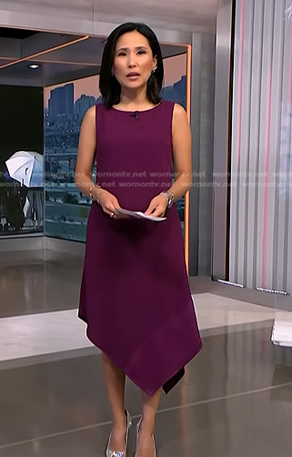 Vicky’s purple asymmetric dress on NBC News Daily
