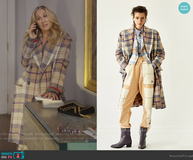 Vivienne Westwood Plaid Coat worn by Carrie Bradshaw (Sarah Jessica Parker) on And Just Like That