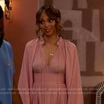 Whitney’s pink housewarming dress on Run the World