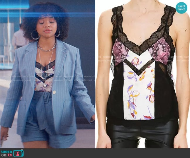Zadig & Voltaire Chou Top worn by Venetia Kelaher (Jade Payton) on Glamorous