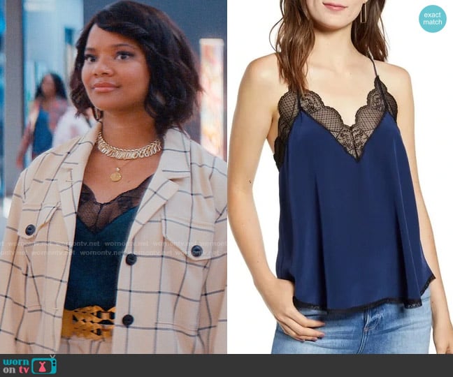 Zadig & Voltaire Christy Camisole worn by Venetia Kelaher (Jade Payton) on Glamorous