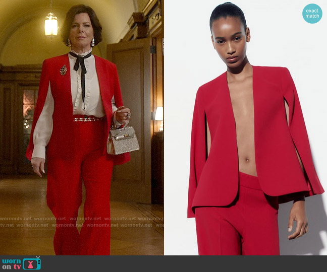 Zara Cape Blazer worn by Margaret Wright (Marcia Gay Harden) on So Help Me Todd