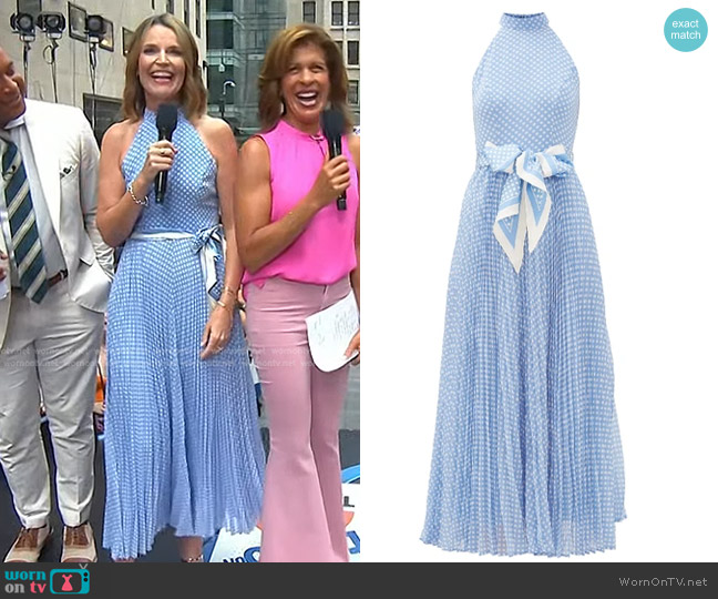 Zimmermann Super 8 Polka-dot Halterneck Maxi Dress worn by Savannah Guthrie on Today