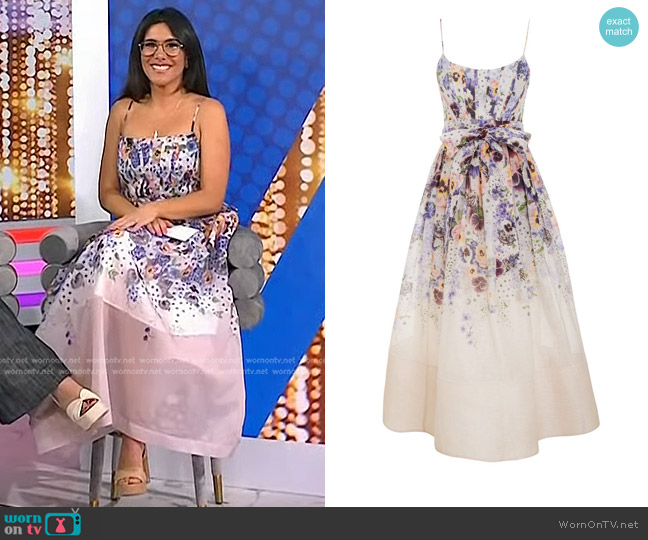 Zimmermann Tama Corset Midi Dress worn by Joelle Garguilo on Today