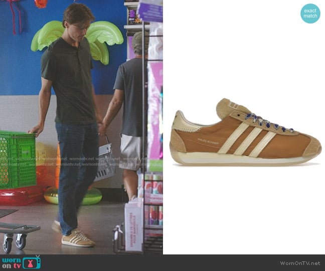 Adidas x Wales Bonner Country Sneaker in Khaki worn by Conrad (Christopher Briney) on The Summer I Turned Pretty