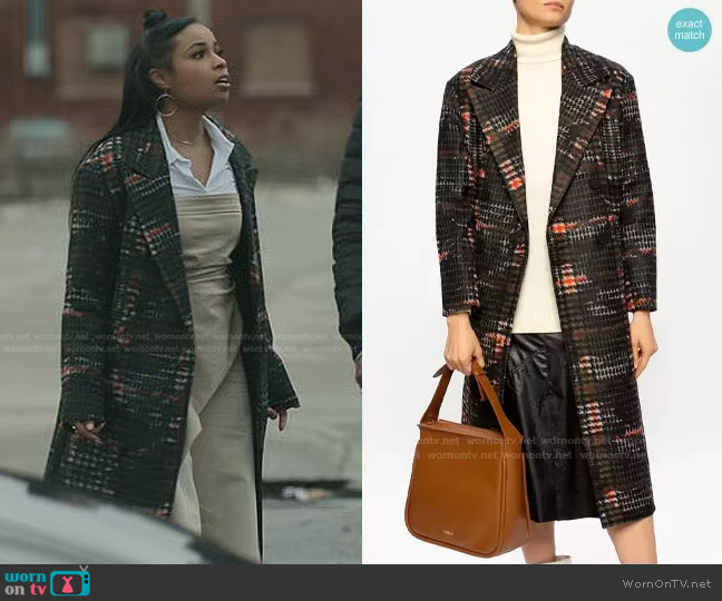 All Saints Lottie Coat worn by Tiffany (Hannaha Hall) on The Chi