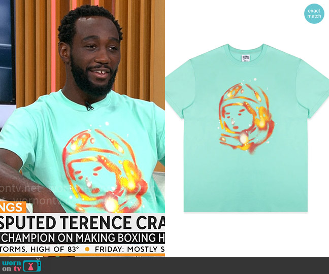 Billionaire Boys Club Billionarus SS T-Shirt in Ice Green worn by Terence Crawford on CBS Mornings