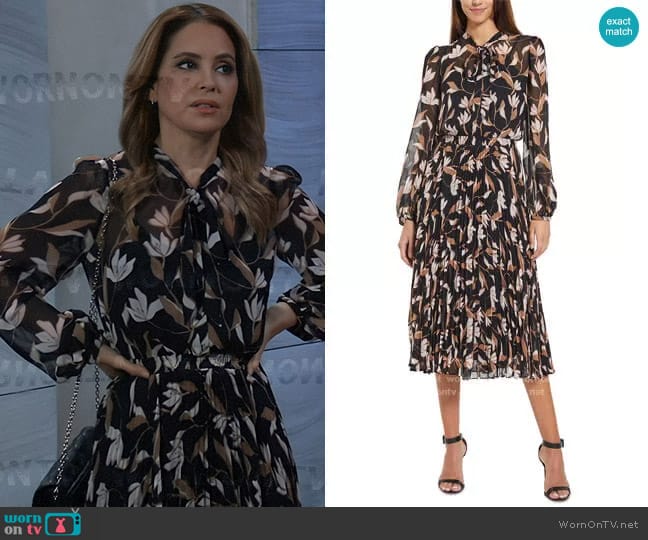 Bcbgmaxazria Floral-Print Dress worn by Olivia Falconeri (Lisa Lo Cicero) on General Hospital
