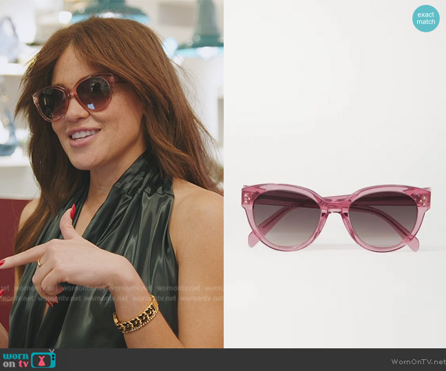 Celine Round-frame acetate sunglasses worn by Brynn Whitfield on The Real Housewives of New York City