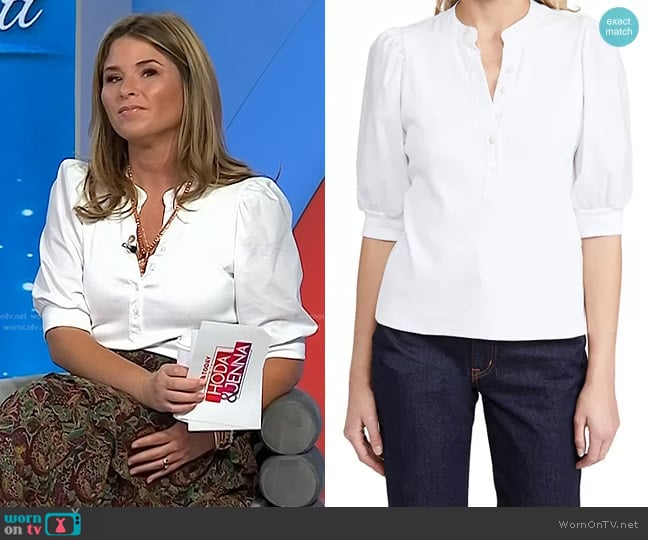 Veronica Beard Coralee Top worn by Jenna Bush Hager on Today