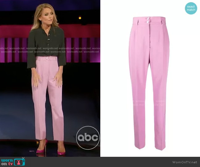 Dolce & Gabbana Cropped Tailored Trousers worn by Kelly Ripa on Generation Gap