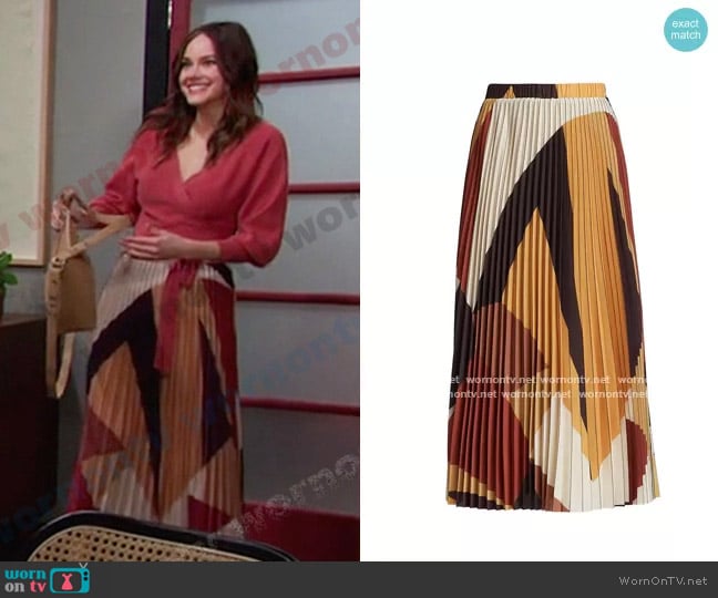 Ba&Sh Donie Skirt worn by Stephanie Johnson (Abigail Klein) on Days of our Lives