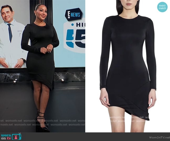 Et Ochs Nevaeh Asymmetric Long Sleeve Minidress worn by Adrienne Houghton on E! News