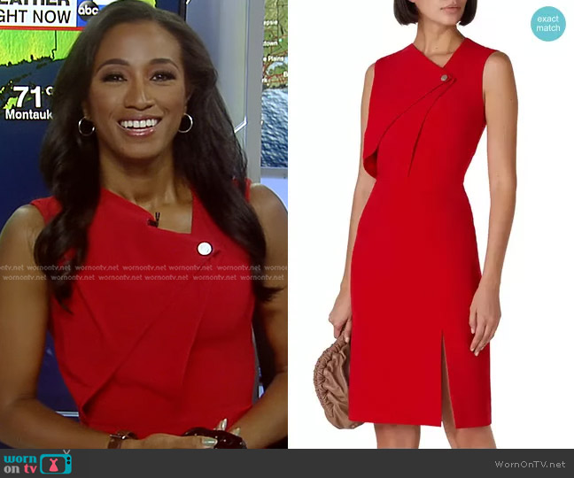 Jason Wu Collective Front Snap Sheath Dress worn by Brittany Bell on Good Morning America