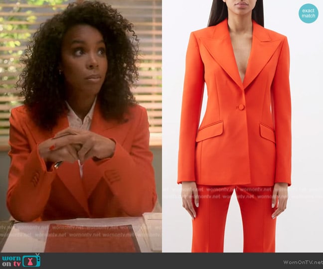 Gabriela Hearst Leiva Sportswear-wool blazer worn by (Kelly Rowland) on Grown-ish