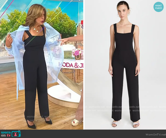 Good American Luxe Suiting Column Jumpsuit worn by Hoda Kotb on Today
