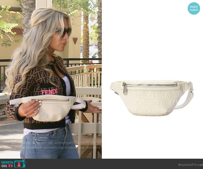 Gucci GG-embossed belt bag worn by Jennifer Pedranti on The Real Housewives of Orange County