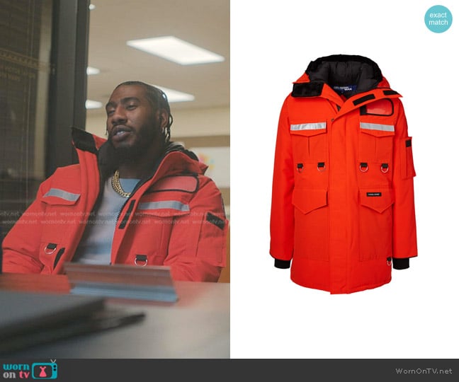 Junya Watanabe x Canada Goose 4 Pocket Hooded Parka worn by Rob (Iman Shumpert) on The Chi