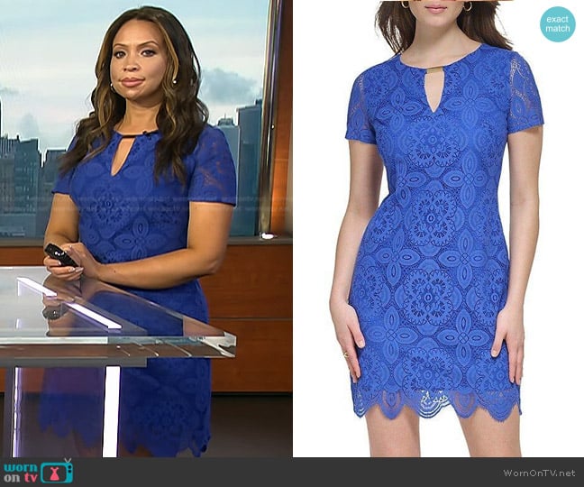 Kensie Bar Keyhole Sheath Dress worn by Adelle Caballero on Today