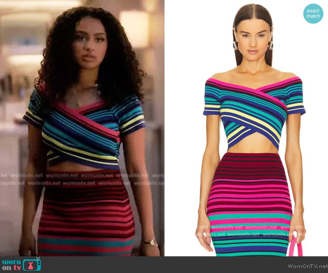 Le Superbe Oaxaca Cross Over Top worn by Kiela (Daniella Perkins) on Grown-ish