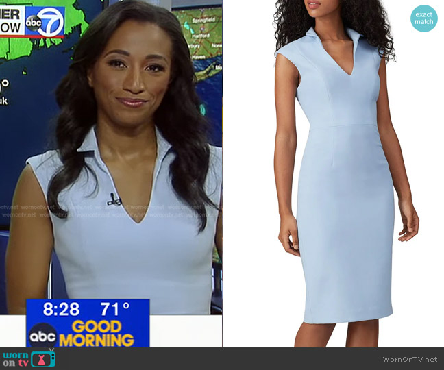 Black Halo London Sheath Dress worn by Brittany Bell on Good Morning America