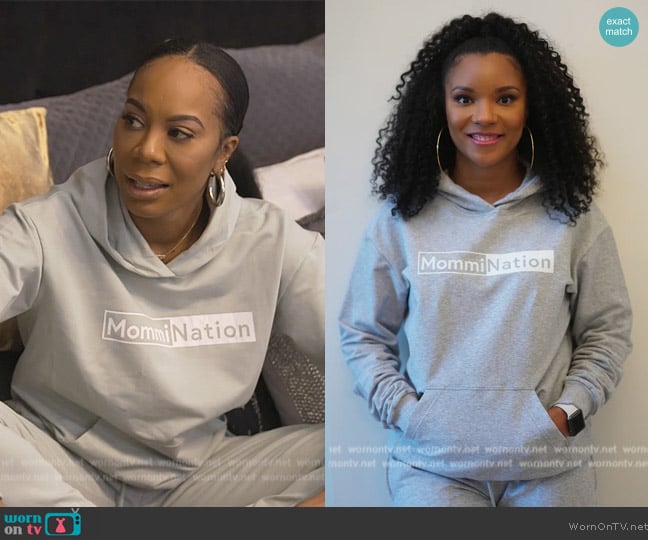 MommiNation Signature Sweatsuit worn by Sanya Richards-Ross on The Real Housewives of Atlanta