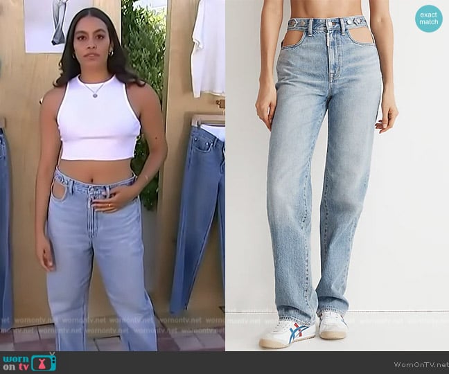 Madewell x Molly Dickson Dickson Cutout Baggy Straight Jeans