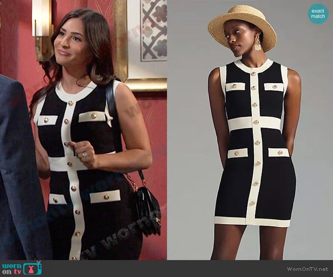 Endless Rose Mock-Neck Sleeveless Mini Dress worn by Gabi Hernandez (Camila Banus) on Days of our Lives