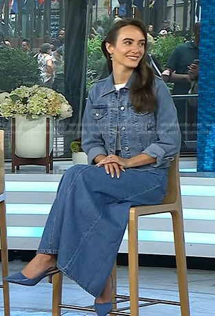 Liv Perez’s denim jacket and skirt on Today