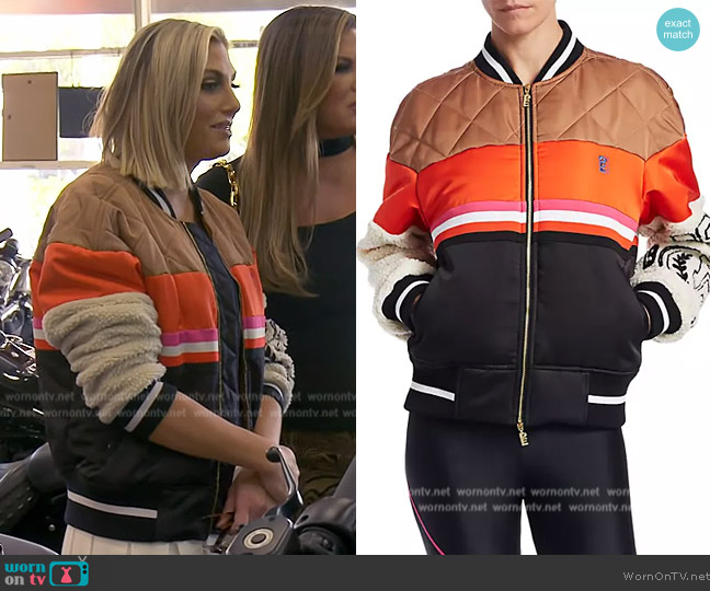 P.E. Nation Collegiate Squad Jacket worn by Gina Kirschenheiter on The Real Housewives of Orange County