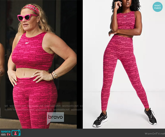 Reebok MYT cotton crop top in pink worn by  on The Real Housewives Ultimate Girls Trip